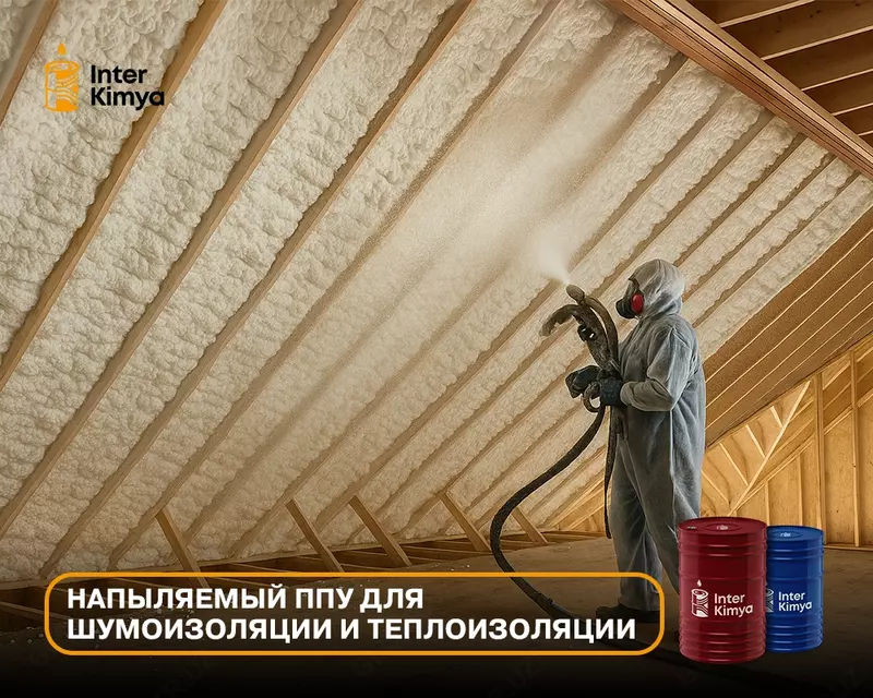 Напыление ППУ для шумоизоляции и теплоизоляции