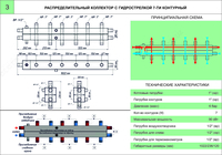  Распределительный 7-ми контурный коллектор с гидрострелкой - 