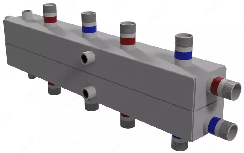 Распределительный 5-ти контурный коллектор с гидрострелкой