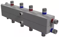 Распределительный 5-ти контурный коллектор с гидрострелкой