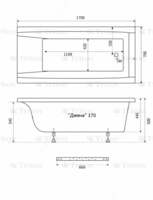 Triton akril vanna "Jena 170" (Rossiya) - 2 868 750 so'mdan