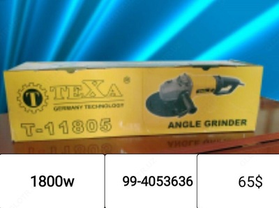 Углошлифовальная машина - 777 610 сум / шт.