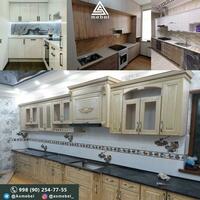 Кухонный гарнитур бежевого цвета - по запросу