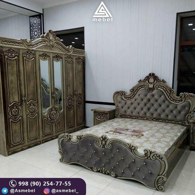 Спальный гарнитур коричневого цвета - по запросу