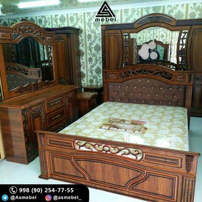 Спальный гарнитур тёмно коричневого цвета 2 - Цена по запросу