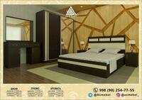 Yotoq xonasi oq-jigarrang