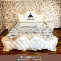 Двуспальная кровать бежевого цвета - по запросу