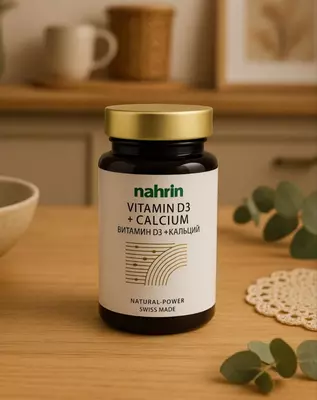 Капсулы Витамин Д3 + Кальций Swiss Nahrin, Швейцария