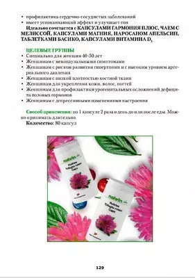 Капсулы Красный Клевер при менопаузе Swiss Nahrin, Швейцария