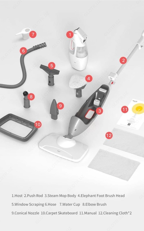 Пароочиститель XIAOMI Deerma Steam Cleaner DEM-ZQ800 Пылесос