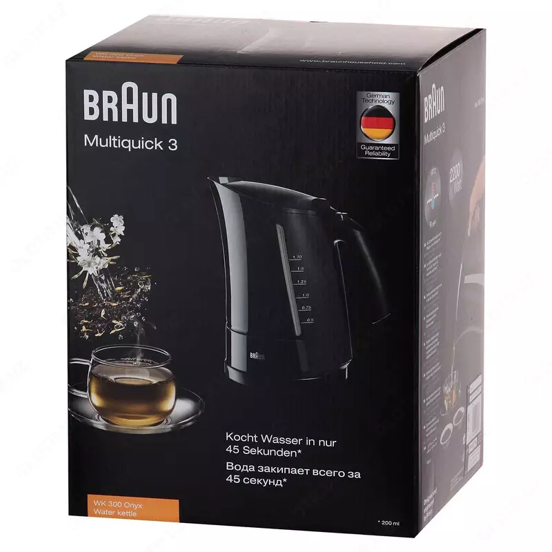 Чайник электрический Braun WK300 KE ONYX-BK INT