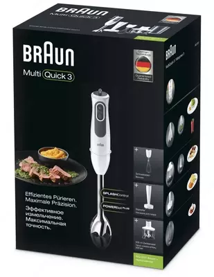 Погружной блендер 4 в 1 Braun Minipimer 3 MQ3137WH TECHNOHOUSE