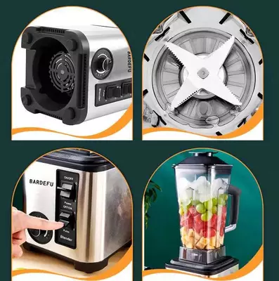 3 литровый Блендер промышленный + кофемолка BARDEFU BF-2035
