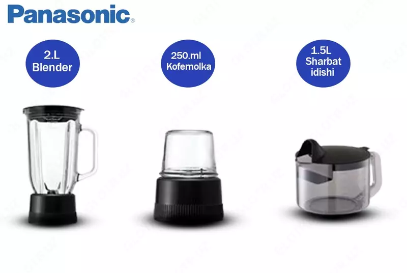 Соковыжималка, блендер и измельчитель в комплекте PANASONIC MJ-DJ31STQ