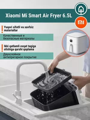 Умный аэрогриль фритюрница Xiaomi Smart Air Fryer 6.5 Global, обжарка без масла