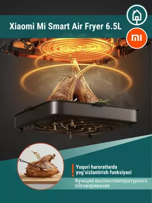 Умный аэрогриль фритюрница Xiaomi Smart Air Fryer 6.5 Global, обжарка без масла