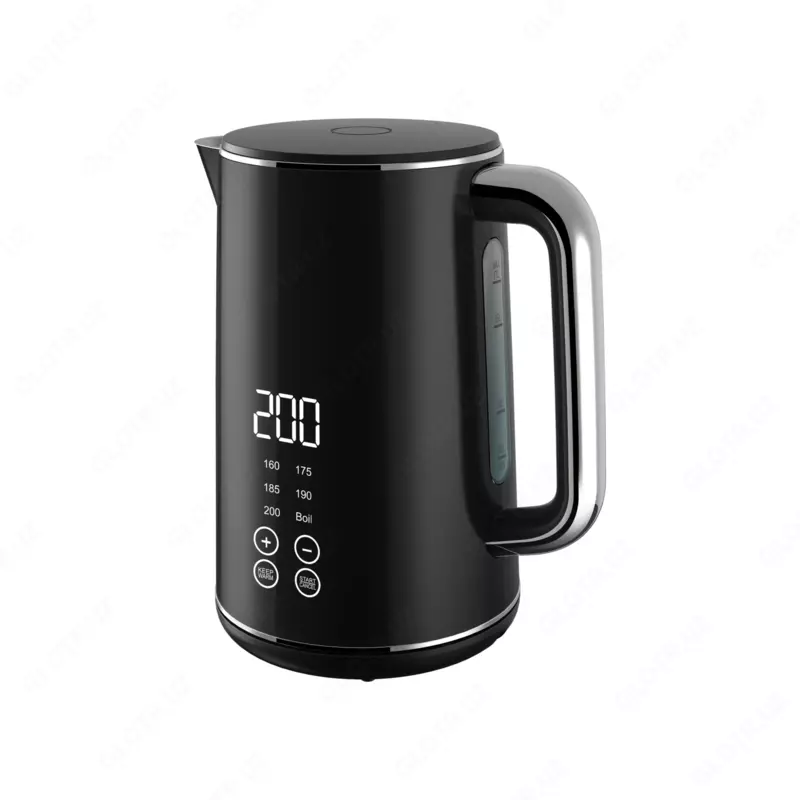 Электрочайник Hofmann SKT17DBK/HF черный+стальной