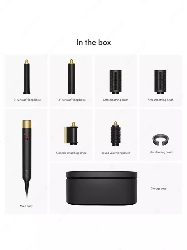 Мультистайлер и фен Dyson Airwrap™ Straight+Wavy Onyx gold