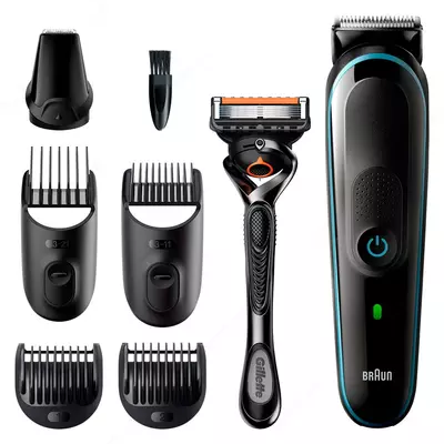 Universal trimmer Braun MGK5345, 7-in-1 + Gillette ustara