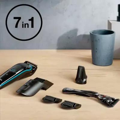 Universal trimmer Braun MGK5345, 7-in-1 + Gillette ustara