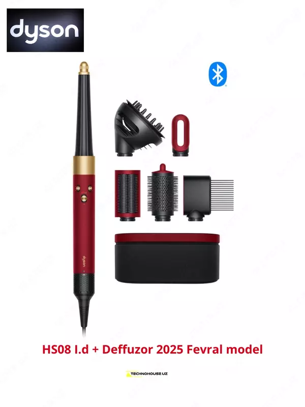 стайлер и фен Dyson id HS08 Red Velvet + диффузор