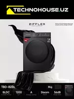 Стиральная машина Ziffler T80-B2BL 8 Кг Invertor - 3 085 500 сум
