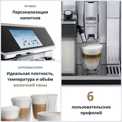 Кофемашина DeLonghi ECAM650.85.MS PrimaDonna Elite