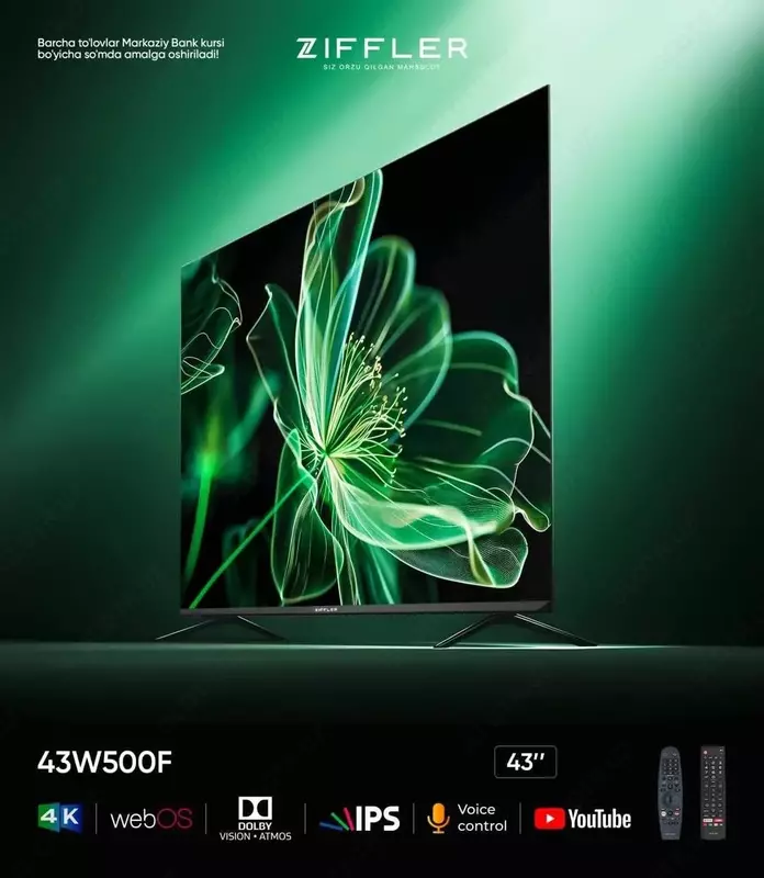 Telivizor Ziffler 43W500F 4K UHD Smart