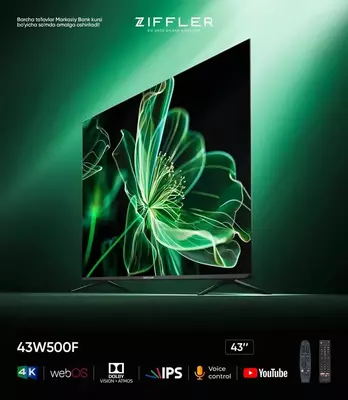 Telivizor Ziffler 43W500F 4K UHD Smart