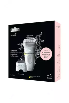 Эпилятор Braun Silk-épil 7 SE 7-041 для влажной и сухой эпиляции.