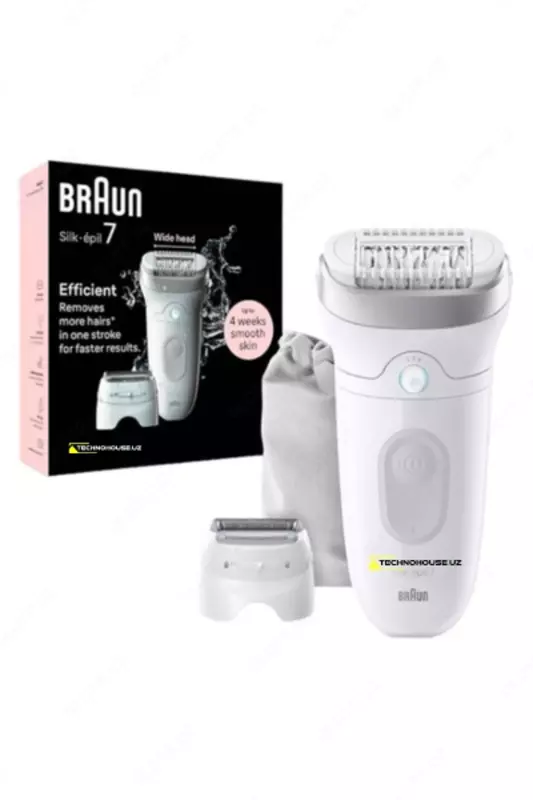 Эпилятор Braun Silk-épil 7 SE 7-041 для влажной и сухой эпиляции.