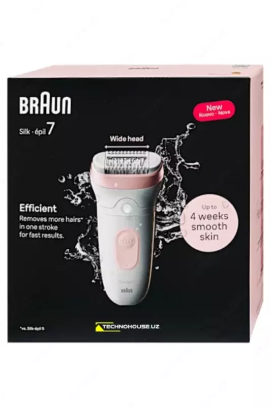 Эпилятор Braun Silk-épil 7 SE 7-041 для влажной и сухой эпиляции.