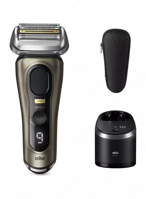 Braun Series 9 Pro+ 9569cc nam va quruq soqol olish uchun simsiz elektr soqol mashinasi.