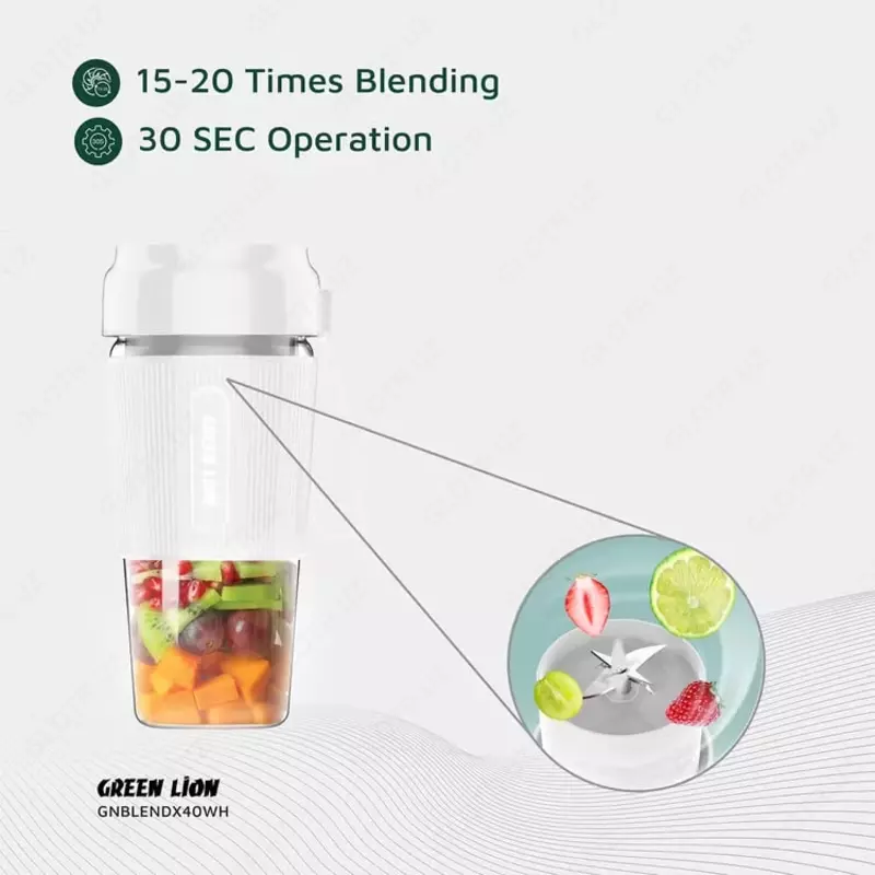 Portativ smuzi blenderi Fresh Juice Green Lion.