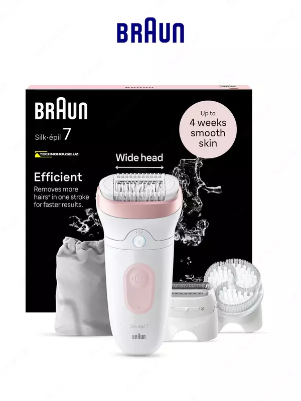 Braun Silk-épil 7 SE7060 nam va quruq epilyatsiya uchun epilyator