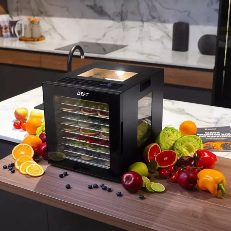 Meva va sabzavotlarni quritish uchun DEFT DTFD1008B degidratori 8 ta taglik