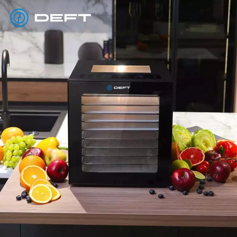 Meva va sabzavotlarni quritish uchun DEFT DTFD1008B degidratori 8 ta taglik