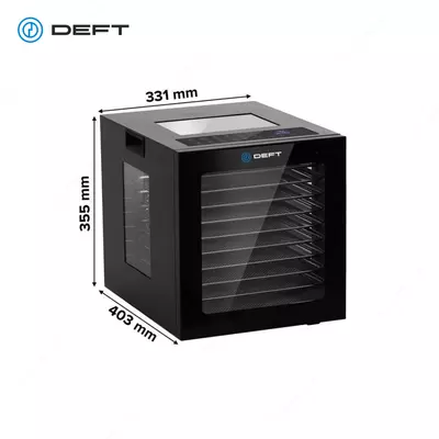 Meva va sabzavotlarni quritish uchun DEFT DTFD1008B degidratori 8 ta taglik