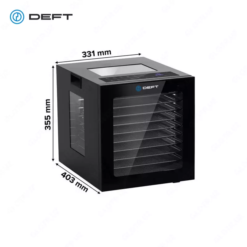 Meva va sabzavotlarni quritish uchun DEFT DTFD1008B degidratori 8 ta taglik