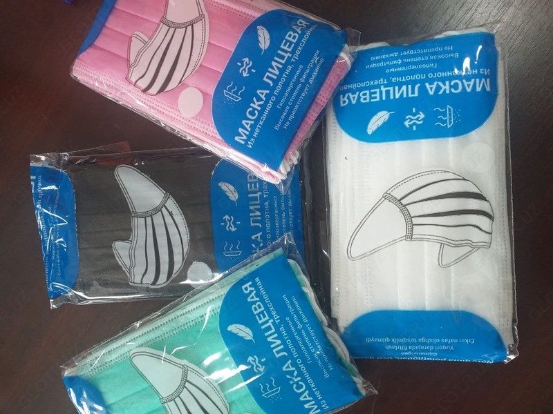 Маски (трёхслойные) с мельтблаун слоем качественно штампованные - от {0} сум