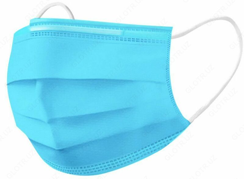Маски (трёхслойные) с мельтблаун слоем качественно штампованные