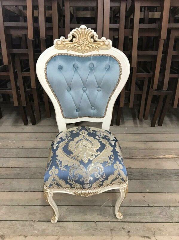  Mehmonxonada stol usti stullari  kok-kok qoplamali - 