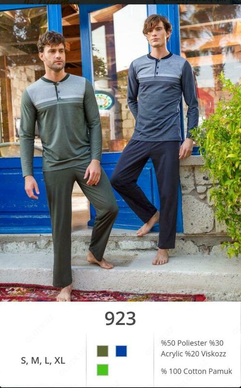  Moviy va kul rang va qora shim kiygan yangi erkaklar uyi - 