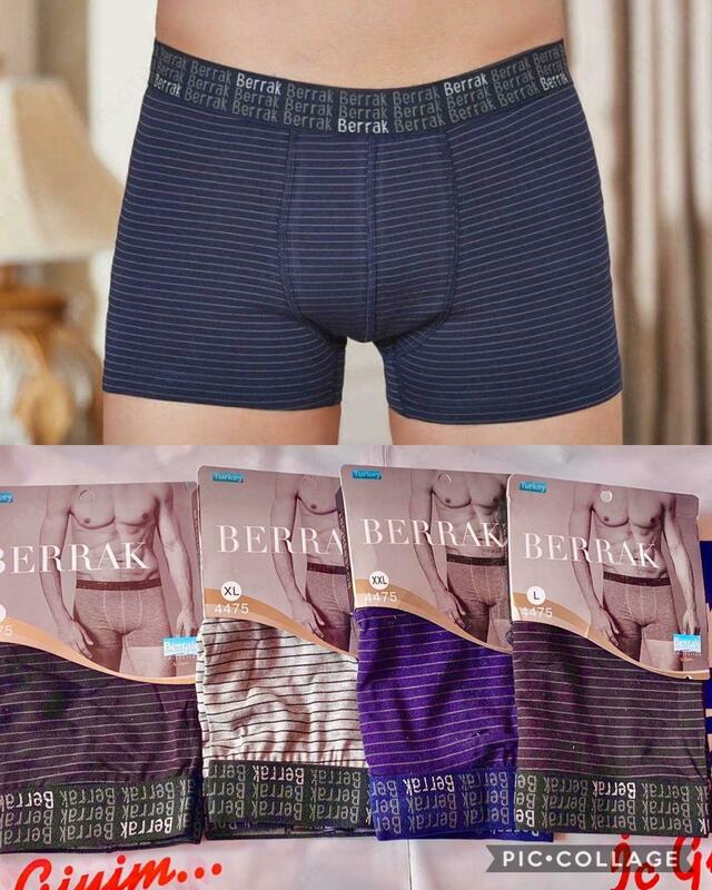 Oddiy kulrang va ko'k rangdagi erkaklar bokschilari