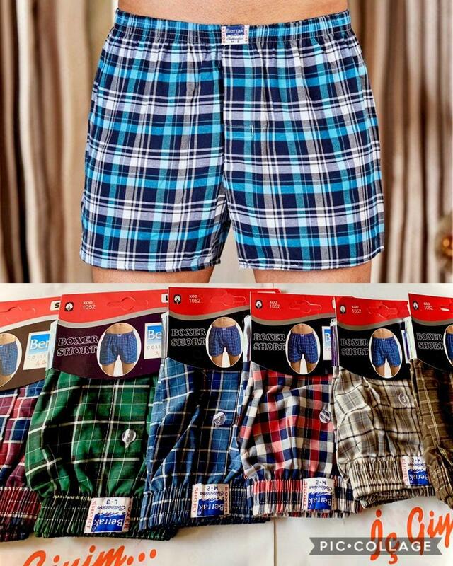 Erkaklar bokschilari ochiq ko'k rangda