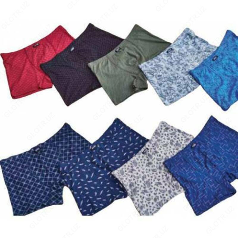   Мужские боксеры однотонные серого цвета с цветочками