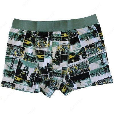 Мужские боксеры однотонные серого цвета с рисунками