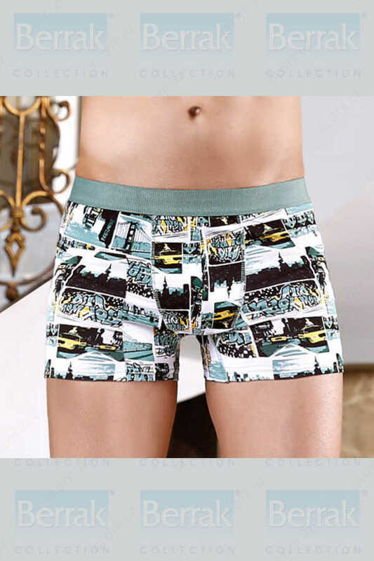 Мужские боксеры однотонные серого цвета с рисунками - Gentlemen`s