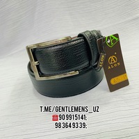 Мужской Ремень "ALON LEATHER" Джинсовый