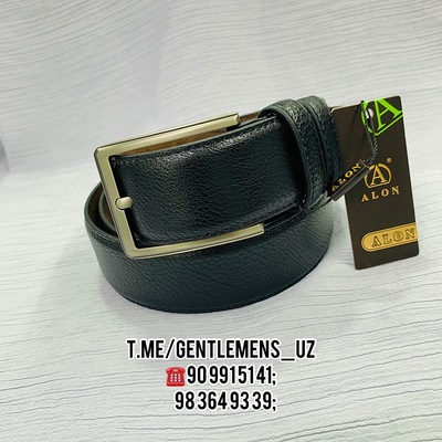 Мужской Ремень  Мужской Ремень "ALON LEATHER" Джинсовый